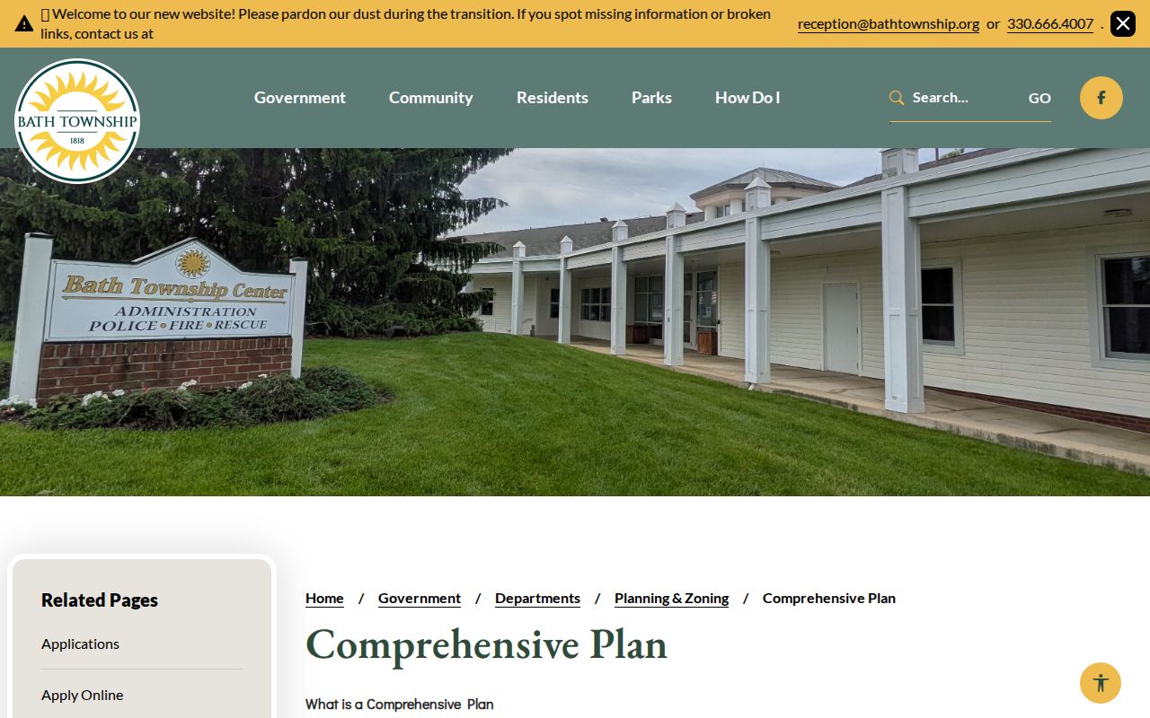 Bath Township street directory planning and comprehensive plan source