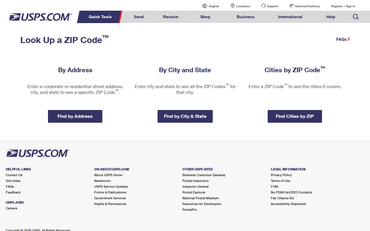 Bath Township ZIP code USPS lookup screen